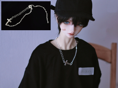 taobao agent ◆ Bears ◆ BJD Accessories A028 Silver Cross Chain Necklace 1/3 & Uncle