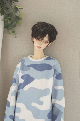 taobao agent ◆ Bears ◆ BJD baby clothing A366 blue fan camouflage network eye sweater T -shirt 1/4 & 1/3 & uncle