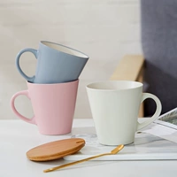 Ins nordic simple matte solid corve presse cup cufe coffee coffee coffee heart heart cue cramic cup с крышкой ложкой