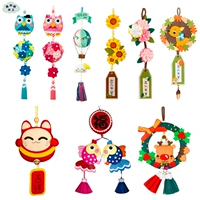 Защитный амулет, флисовая подвеска ручной работы, ткань, набор материалов, не требует вырезания, DIY