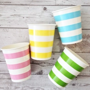 Stripes Giấy CUPS Dùng Một Lần Bảng Nguồn Cung Cấp Dày Nước Nóng và Lạnh Ly Đảng Uống Cup