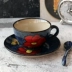 (bao gồm cả thìa) tráng men lò nung bằng tay retro có màu cà phê cốc pha màu cốc cốc gốm sáng tạo cặp cốc - Tách bình giữ nhiệt 1 lít Tách