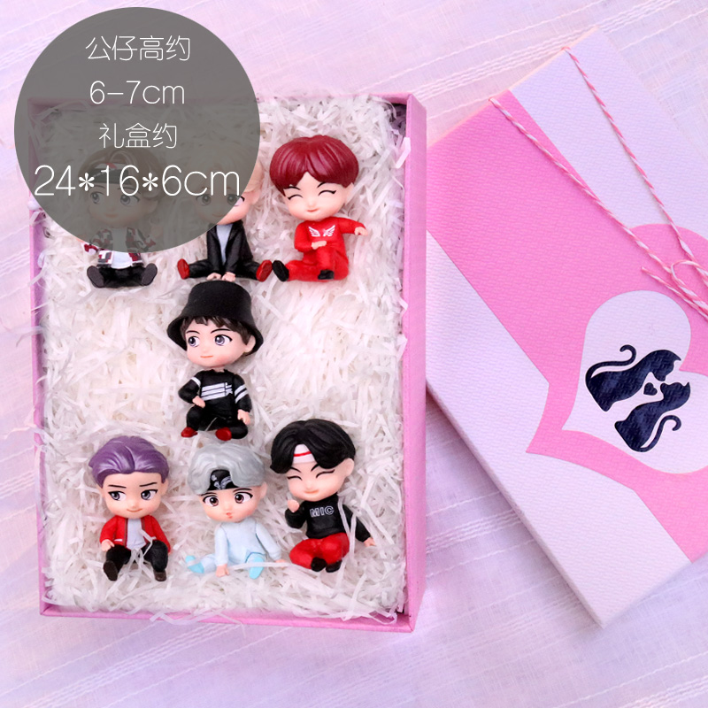 A Set Of Black Cat Powder Gift Boxnew pattern Bulletproof Youth League periphery Garage Kit Blind box doll the republic of korea popularity men's team event Star image Model Small ornament