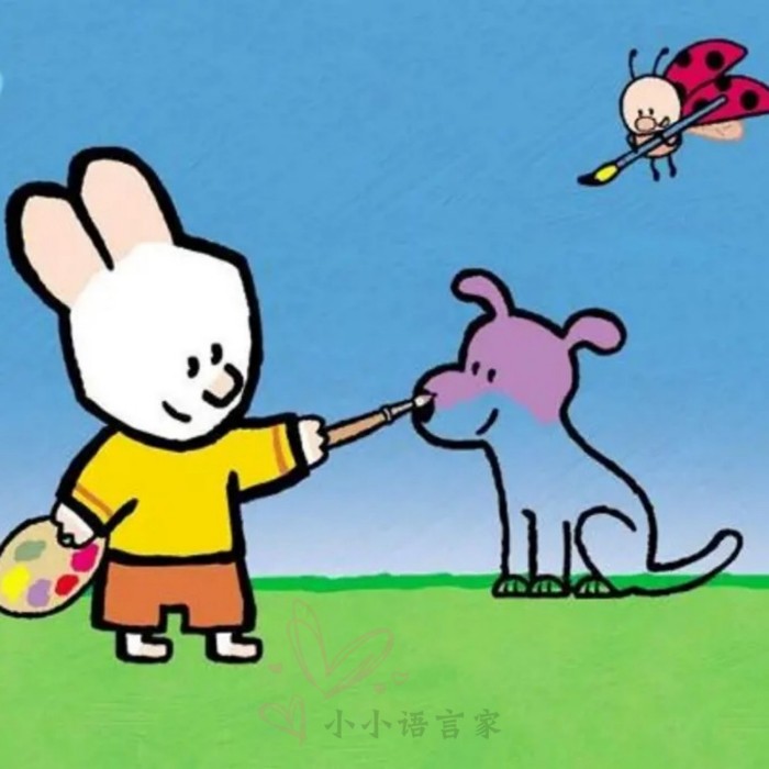 会画画的兔子Didou幼儿 儿童法语启蒙动画片视频素材-天天素材网