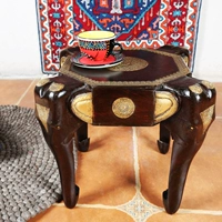 Bàn trà gỗ rắn Ấn Độ đồ nội thất retro voi ngắn bàn vuông nhỏ bàn nhỏ cửa sổ bay bàn thấp bàn cà phê thủ công - Bàn trà mẫu bàn ghế gỗ