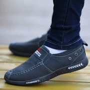 Giày Vải Nam Cổ Bắc Kinh Giày Vải Thoáng Khí Khử Mùi Lười Bố Giày Tất Nam Giày Thể Thao Nỉ