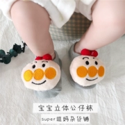 Phiên bản Hàn Quốc của mùa xuân và mùa thu búp bê dễ thương cho bé vớ cotton cho bé sơ sinh vớ trơn - Vớ