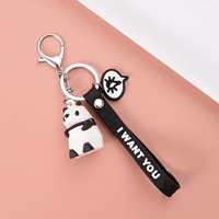 Панда (с подвеской из кожи веревки)