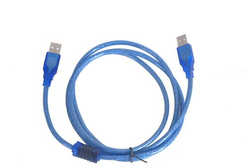 1,5 метра USB Public и Public Transparent Blue Dual -Male USB -подключенные компьютерные аксессуары Периферийные расходные материалы