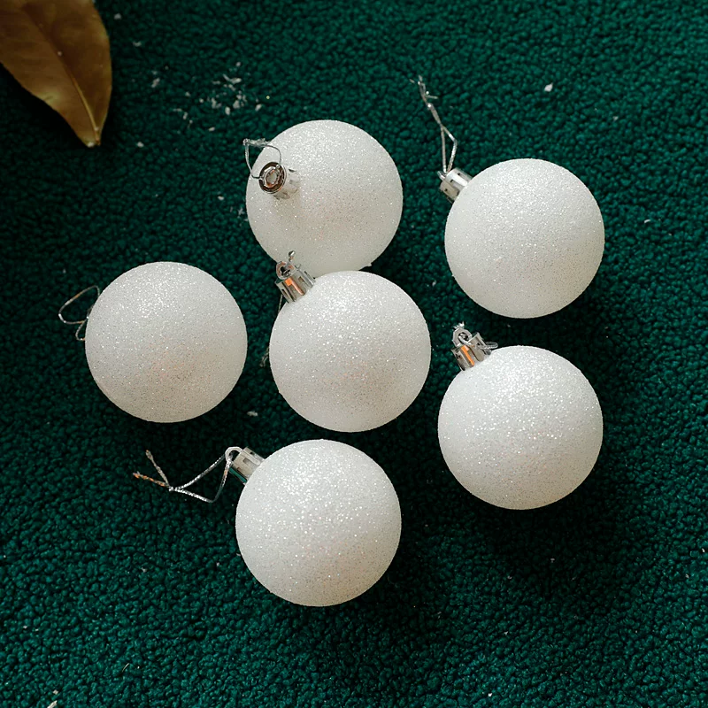 Painted transparent white decorations, 2023, 6cm, 8cm