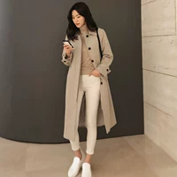 Демисезонное элегантное шерстяное шерстяное пальто