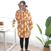 Day D 熊熊 Flannel dày ấm dài phần cổ cao dịch vụ đồ ngủ tại nhà (2 lựa chọn)