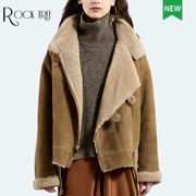 Áo khoác lông châu Âu RT dành cho nữ lông cừu lông cừu ngắn lông cừu lông mùa thu đông 2018 mới - Áo khoác ngắn
