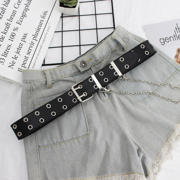 Модный ремень, брендовая цепь для школьников, штаны в стиле хип-хоп