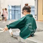 Áo sơ mi nữ mùa thu 2019 phiên bản Hàn Quốc mới của mùa xuân trẻ em rộng rãi bên trong mặc áo sơ mi dài tay - Áo sơ mi