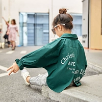 Áo sơ mi nữ mùa thu 2019 phiên bản Hàn Quốc mới của mùa xuân trẻ em rộng rãi bên trong mặc áo sơ mi dài tay - Áo sơ mi thời trang trẻ em