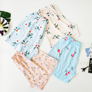 Mian lụa quần pajama nữ mùa hè quần short cotton lụa home shorts mùa hè nhà quần lớn 衩 nhân tạo quần cotton kích thước lớn