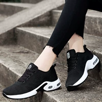 Giày nữ mùa thu 2018 mới sinh viên Hàn Quốc hoang dã giày chạy bộ giày thể thao giày thể thao màu đen thoáng khí giày chạy bộ nữ