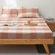 Khăn trải giường bằng vải bông một mảnh Khăn trải giường bằng vải cotton đặt nệm Mengsi bảo vệ bao gồm tất cả các tấm trải giường - Trang bị Covers