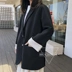 Hàn quốc Dongdaemun quá khổ siêu lỏng kích thước lớn phù hợp với áo khoác của phụ nữ ngắn retro giản dị phù hợp với BF gió Business Suit