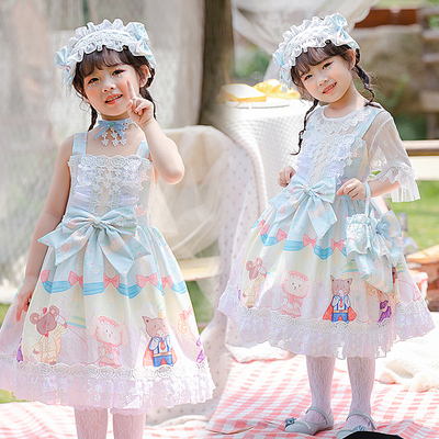 taobao agent Genuine summer children's slip dress, small princess costume, Lolita style