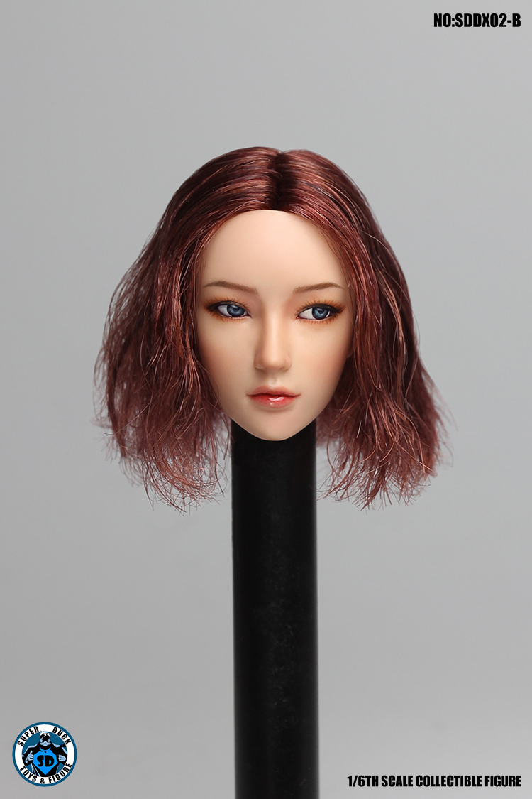 Section BSUPERDUCKSDDX021 / 6 Movable eye beauty Hair transplantation Head carving Soldier doll Model Garage Kit goods in stock