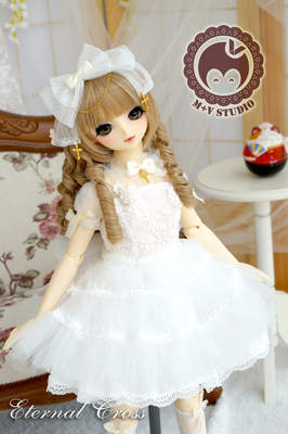 taobao agent [Meow House] Eternal Cross Japanese cute small dress wedding doll 3 points BJD SD10