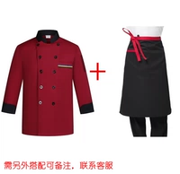 Красный лонгслив, фартук