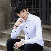 12 nhân dân tệ mùa hè kinh doanh Mỏng dài tay dụng cụ áo sơ mi trắng nam chuyên nghiệp dress shirt inch Hàn Quốc phiên bản