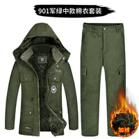 901 Армейский зеленый хлопок хлопок+плел штаны
