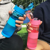 2018 mùa xuân mới thể thao chai 450 ml nam và nữ sinh viên cốc tay du lịch ngoài trời thể thao cốc nước tùy chỉnh bình nước có ống hút cho người lớn