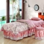 Một gia đình của giường bốn bông bedspread thẩm mỹ viện SPA Body vẻ đẹp câu lạc bộ giường khử trùng cao cấp phong cách châu Âu đặt đặc biệt - Trang bị tấm các mẫu ga giường spa