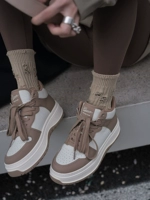 Флисовая зимняя белая обувь на платформе, высокая повседневная обувь, 2023, из натуральной кожи