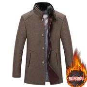Áo khoác len mùa đông cho nam và áo khoác nhung dày cho nam áo khoác cỡ lớn cho nam trung niên