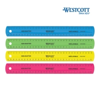 Американский ветеран Westcott15/30 см анти -Коллапс, безопасная прозрачная, прямая, двойная шкала прямого сантиметра 14381