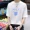 Bảy điểm tay áo của nam giới t-shirt Hàn Quốc phiên bản của sinh viên xu hướng cá tính lỏng 7 điểm trong áo dài tay 5 điểm quần áo ngắn tay shirt versace