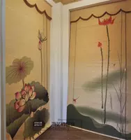 In ấn tre rèm màn trập phân vùng màn Ấn Độ sơn bóng Zen phòng trà và in ấn kiểu Nhật Rèm xuống - Phụ kiện rèm cửa giá treo rèm cửa sổ