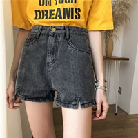 Летняя джинсовая юбка для школьников, шорты, светлые штаны, сезон 2021, в корейском стиле, высокая талия, свободный крой