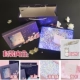 (Фиолетовый) Подарочная коробка+подарочная сумка+поздравительная открытка+издерная планета+свет