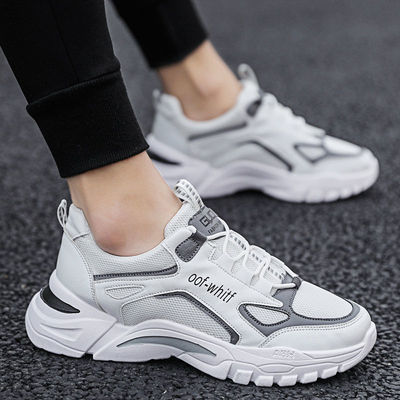 2021新款老爹鞋男士潮流运动鞋春夏季透气百搭休闲网面跑步鞋子男