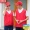 Tùy chỉnh vest cổ chữ V màu đỏ vest tự làm in quần áo tình nguyện làm việc hoạt động tình nguyện quảng cáo vest tùy chỉnh logo - Áo thể thao