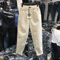Cộng với chất liệu nhung qixuan nhung 绮 chính hãng quần nhung dày nữ thông thường 2018 mùa đông chất liệu quần thun lưng eo dày co giãn quần dài nữ