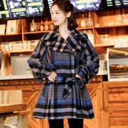 Anti-season 2019 phiên bản Hàn Quốc mới của áo len hai mặt bằng len nữ có dây đeo dài bằng len E1988 - Áo khoác dài