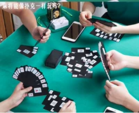 Nhựa Mahjong Solitaire Đen Mahjong Poker PVC Chống nước Mahjong Portable Mahjong Tour Mahjong Poker - Các lớp học Mạt chược / Cờ vua / giáo dục cờ vua trong suốt
