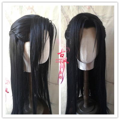 taobao agent Gufengxuan wig costume with Han clothing braids, universal hook hand -woven front lace lace