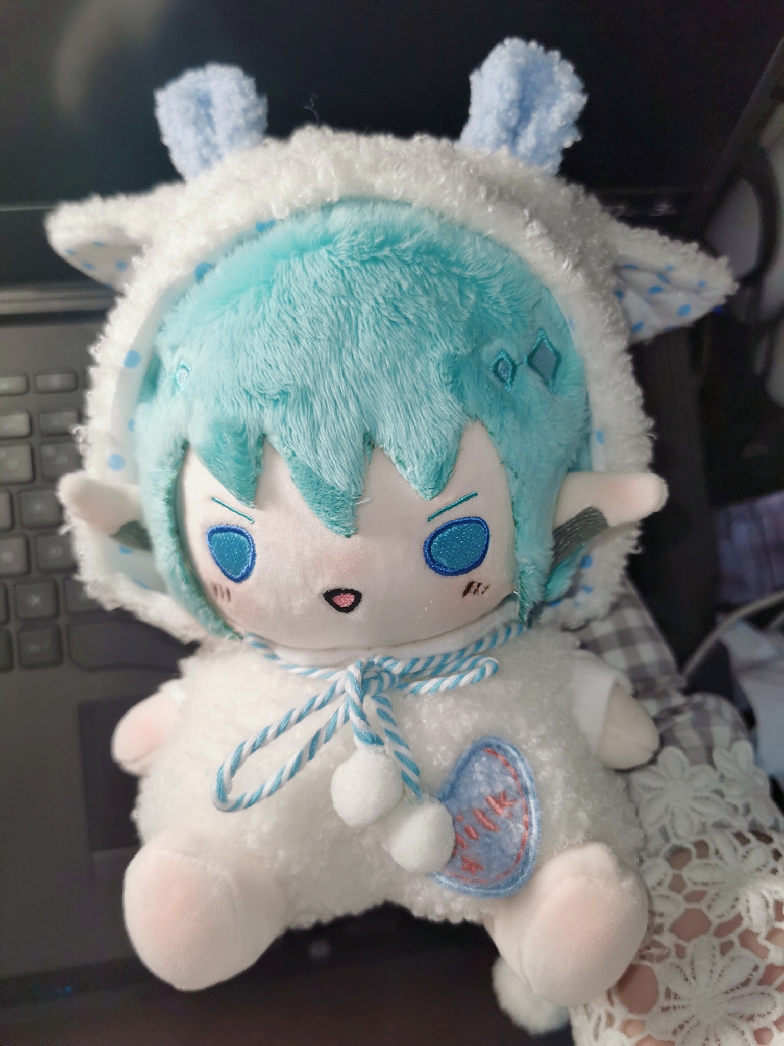 Group SquattingLittle Star ff14 Auer What square Fellow 20cm Doudou eye Sitting posture doll