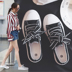 Ins giày vải nữ Hàn Quốc phiên bản của hoang dã retro Hồng Kông gió chic giày 1992 sinh viên Harajuku phong cách ulzzang giày Plimsolls