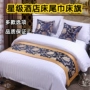 Khách sạn khách sạn bộ đồ giường bán buôn khách sạn khách sạn giường khăn giường cờ giường đuôi pad giường bìa bảng cờ bộ ga nệm