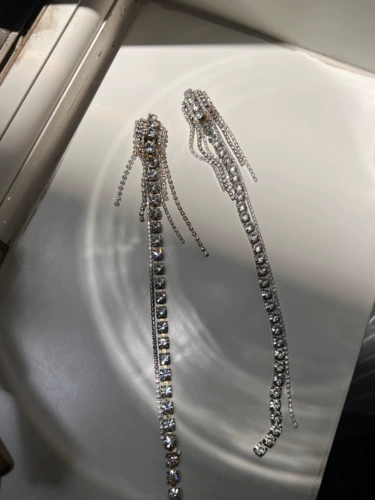 Летние серьги, сверхдлинная инкрустация камня с цирконом, клипсы с кисточками