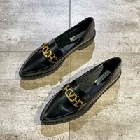 Обувь для кожаной обуви в английском стиле, лоферы с заостренным носом, коллекция 2022, в британском стиле, большой размер